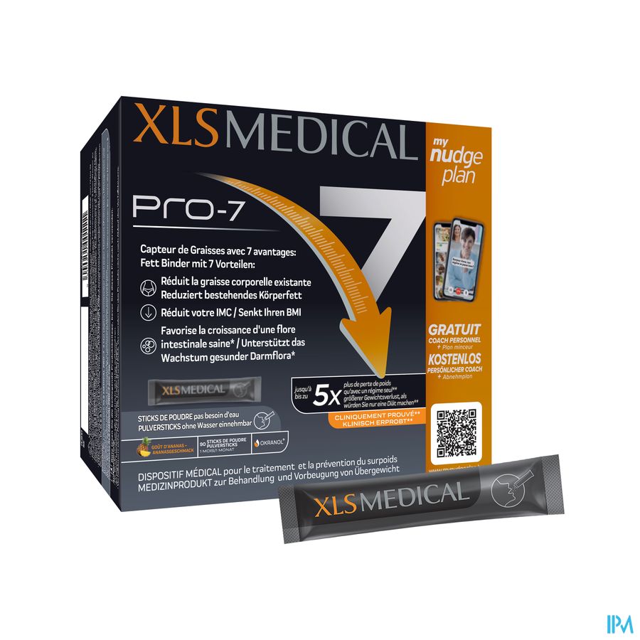 XLS Medical Pro-7 sticks de poudre – Perte de poids & 7 avantages cliniquement prouvés