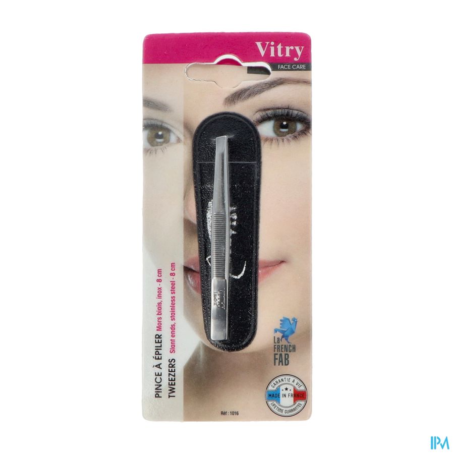 PINCE A  EPILER MORS BIAIS INOX