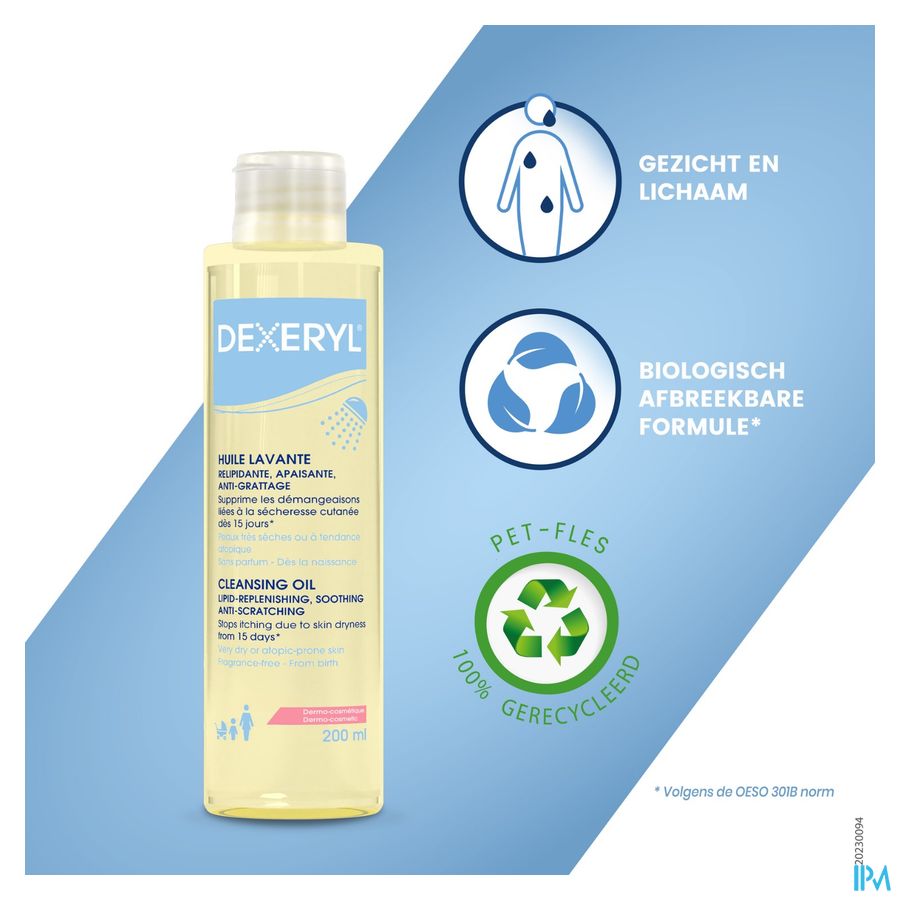 DEXERYL HUILE LAVANTE 200ML Hygiène peau sèche et à tendance atopique