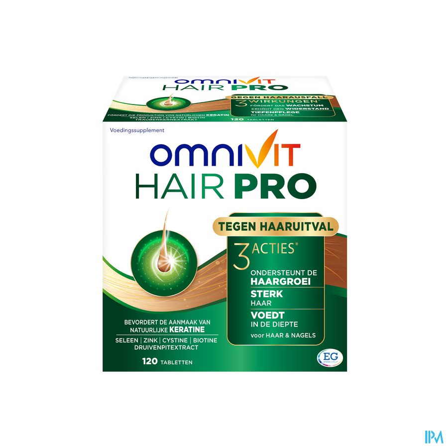 Omnivit Hair Pro 120cp - Vitamine Anti-chute Cheveux