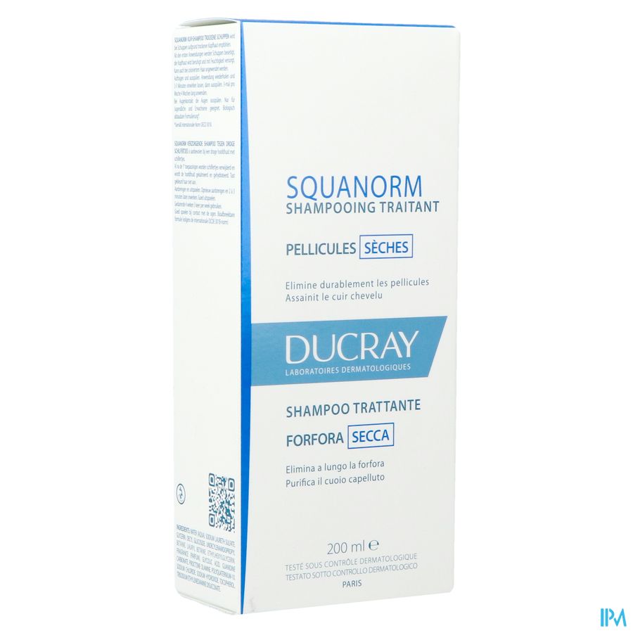Ducray SQUANORM Shampooing Traitant Pellicules Sèches - Assainit le cuir chevelu