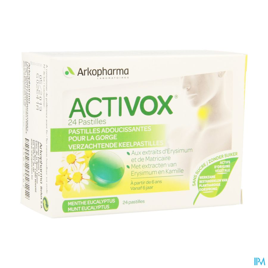 Activox Adoucis. Gorge Menthe-eucalyptus Past 24