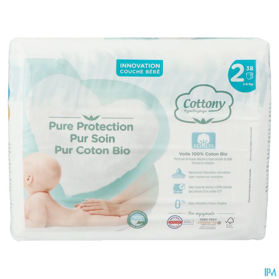 Cottony Baby Diapers Size 2 3 - 6kg 38