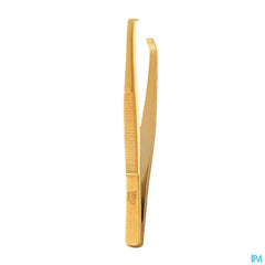 PINCE A EPILER M.CRABE BIAIS INOX DORE
