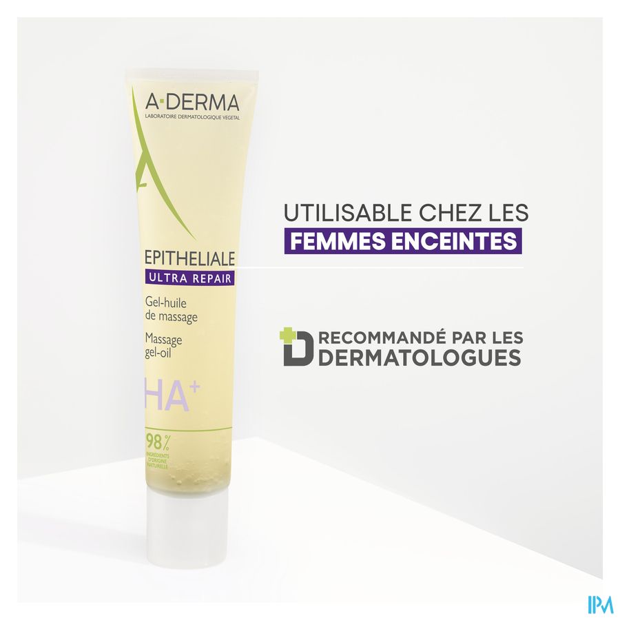 A-DERMA Epitheliale ULTRA REPAIR Gel-huile de massage anti-marques, Cicatrices et vergetures 100ml