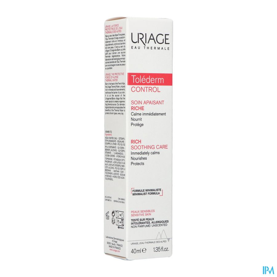 Uriage Tolederm Soin Riche Apaisant 40ml