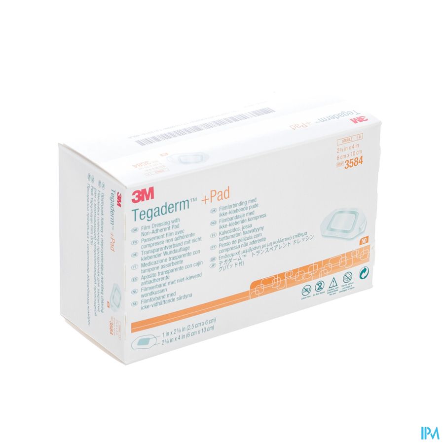 Tegaderm + Pad 3m Transp Steril 6cmx10cm 50 3584E