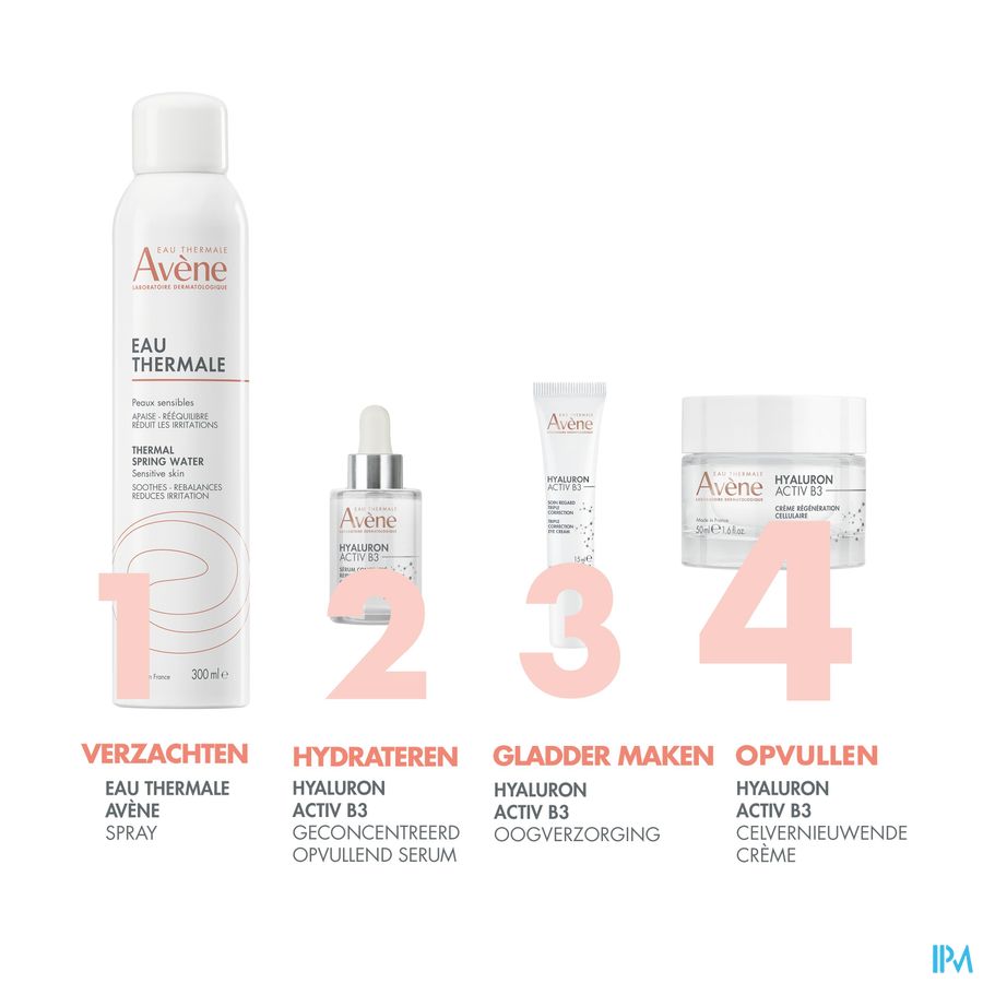 Eau thermale Avène Hyaluron Activ B3 Crème régénération cellulaire Anti-Age acide hyaluronique 50 ml