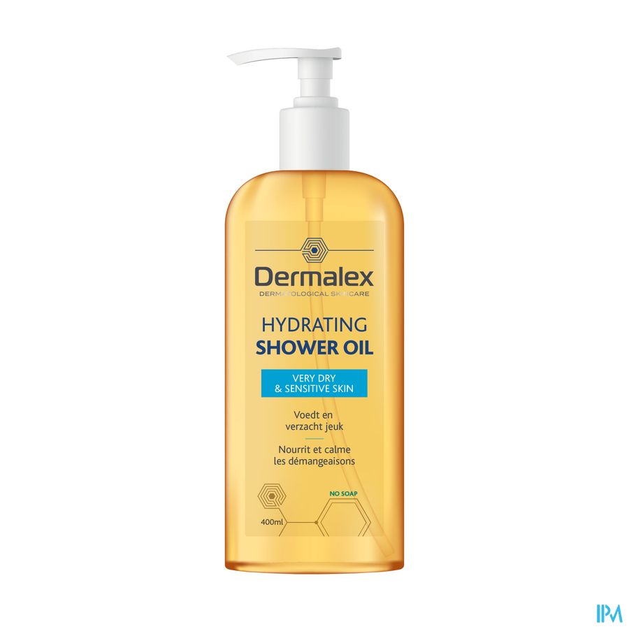 Dermalex® Huile De Douche Hydratante - Peau Très Sèche & Sensible - 400 ml