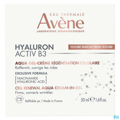 Eau Thermale Avène Aqua Gel-Crème régénération cellulaire - Soin Anti-âge visage HYALURON ACTIV B3