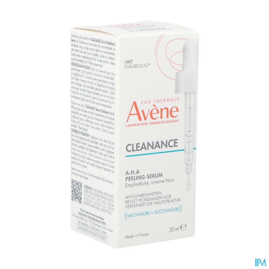 Eau Thermale Avène CLEANANCE Sérum exfoliant A.H.A - Anti-imperfections, anti-marques pour les peaux sensibles à imperfections