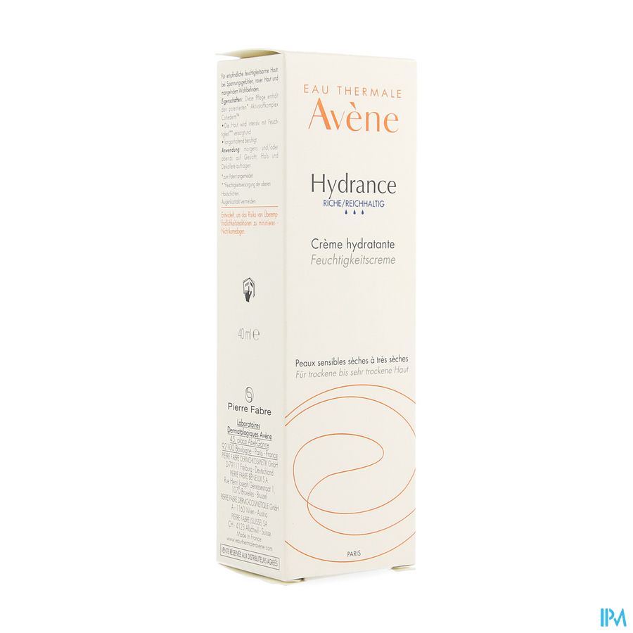 Avène Hydrance riche Crème hydratante Peau sensible 40ml