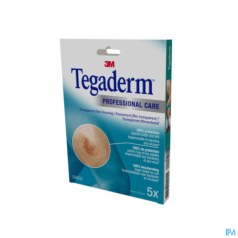 Tegaderm 3m Film Dressing Transp 10x12cm 5 1626p