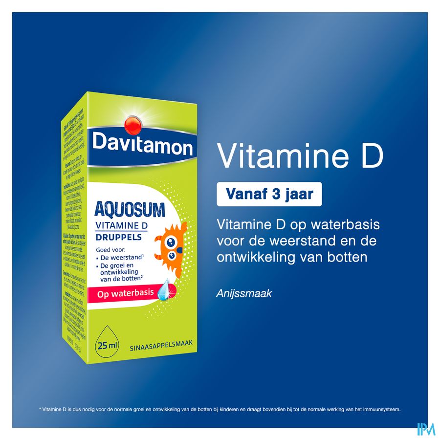 Davitamon® Aquosum Vitamine D: immunité(1) & croissance(2)