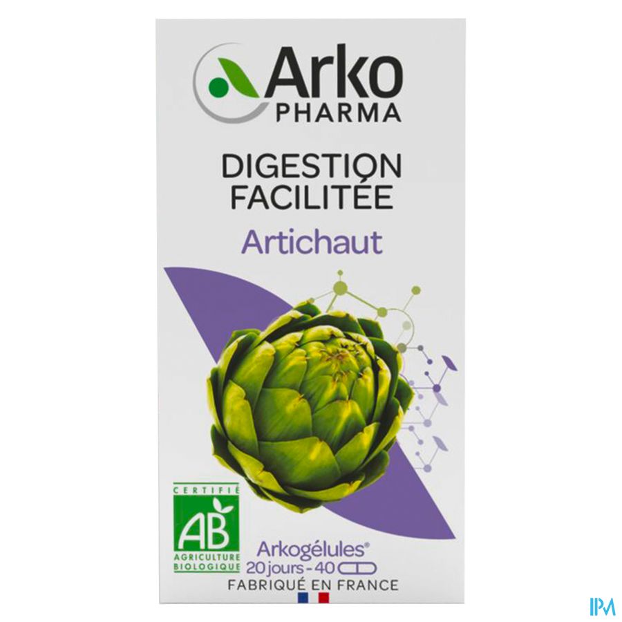 Arkopharma Arkogélules Artichaut Confort Digestif Bon pour le foie et aide à la digestion Complément Alimentaire 40 Gélules
