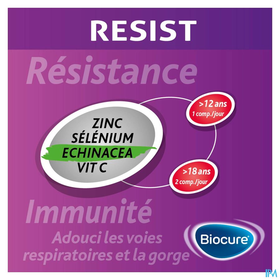 Biocure Resist Résistance & immunité vitamine - 60 comprimés