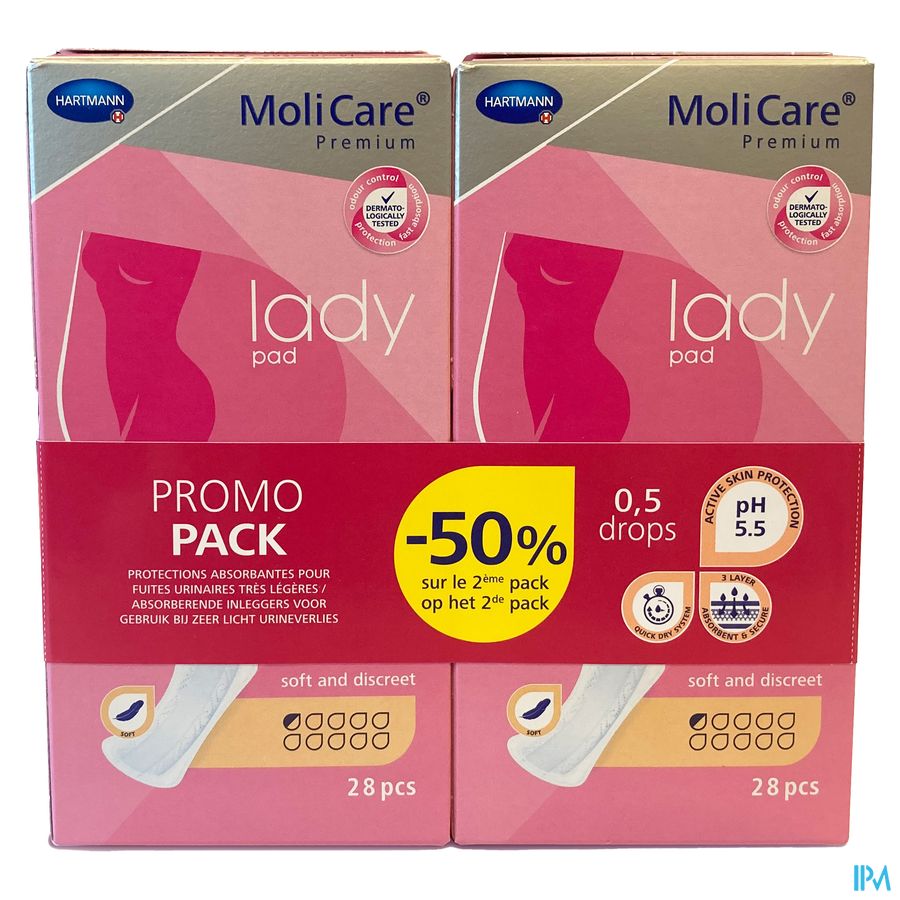 Molicare Premium Lady Pad 0,5 Drop 2x28 Promopack