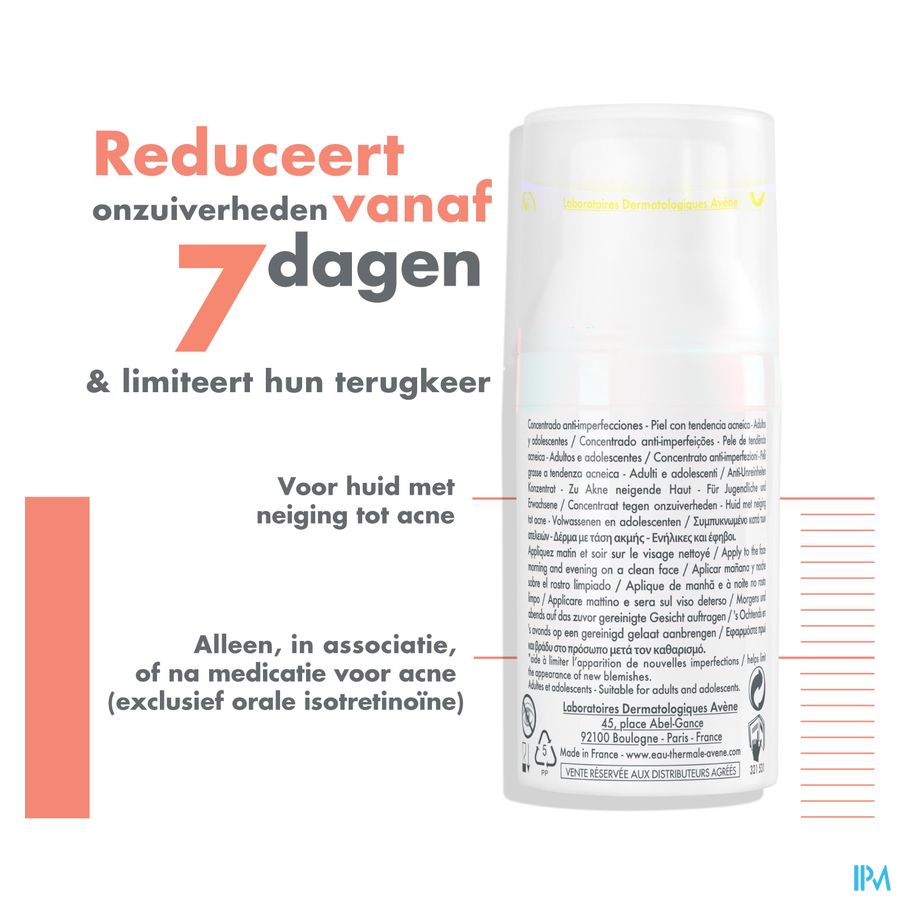 Eau Thermale Avène CLEANANCE COMEDOMED Concentré Anti-imperfections Peaux à tendance acnéique