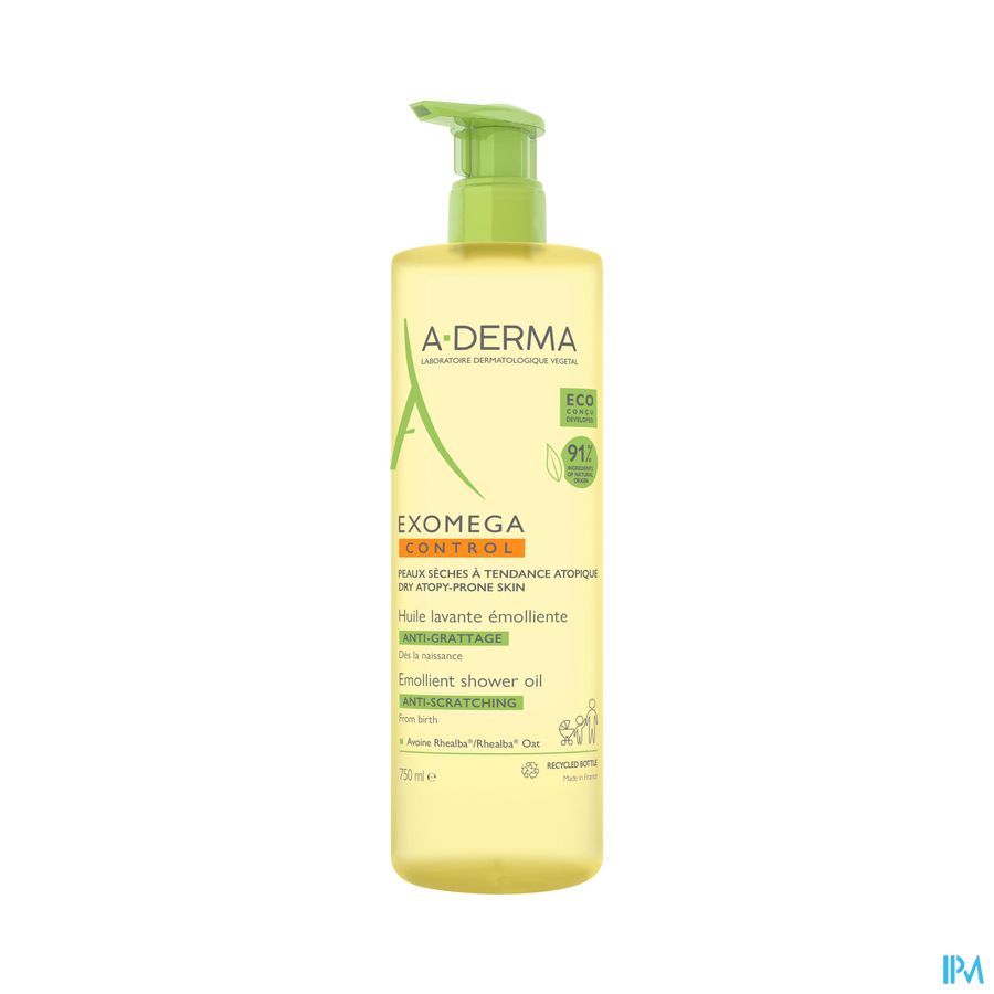 A-DERMA - EXOMEGA CONTROL HUILE LAVANTE ÉMOLLIENT ANTI-GRATTAGE