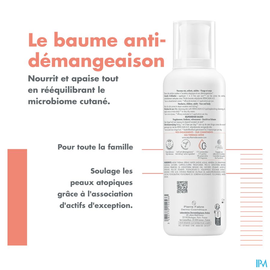Eau Thermale Avène Baume relipidant XERACALM A.D