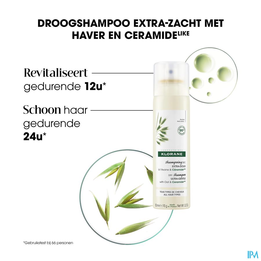 Klorane Avoine Shampooing sec Extra-doux quotidien 150ml