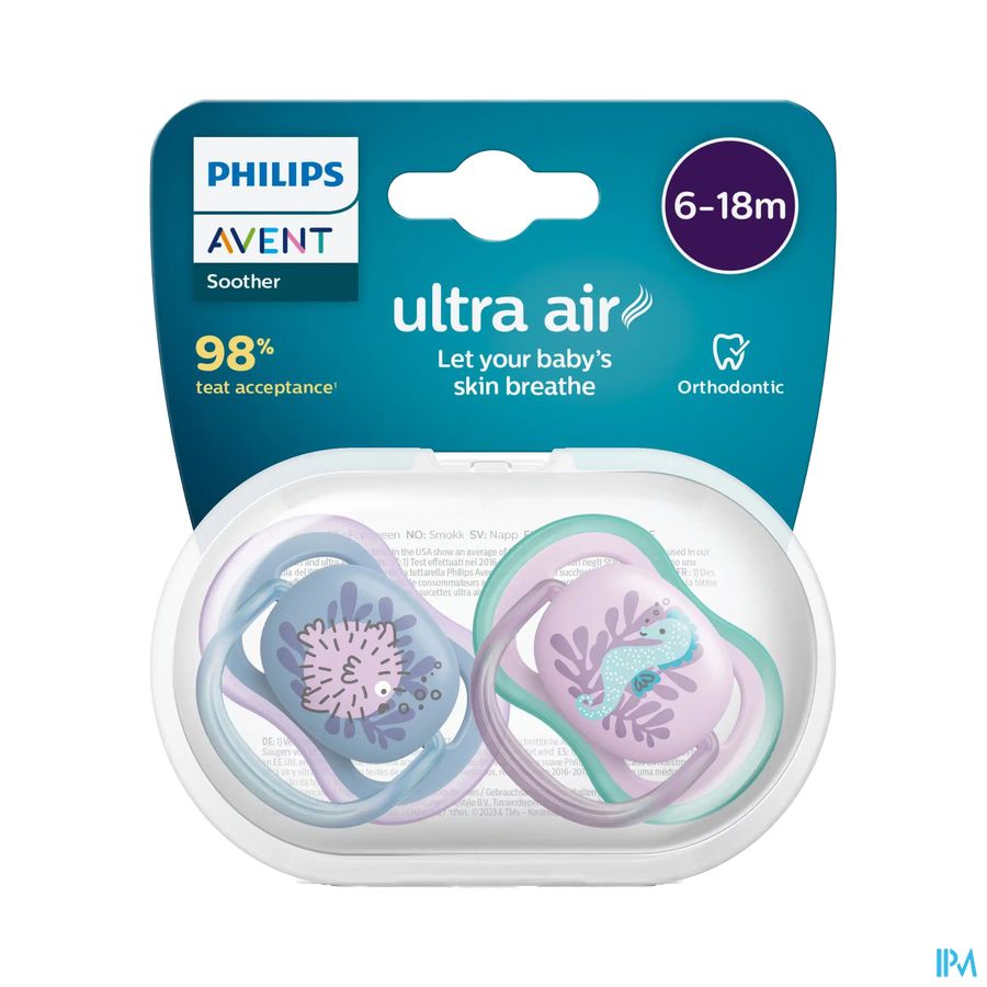 Philips Avent Sucette +6m Ultra Air Animaux Mix
