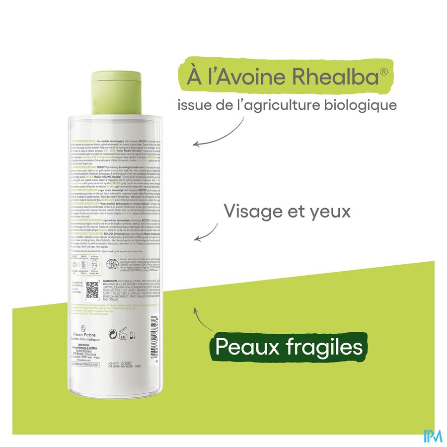 A-DERMA BIOLOGY AC EAU MICELLAIRE - Peau mixte, grasse à tendance acnéique, anti-imperfections