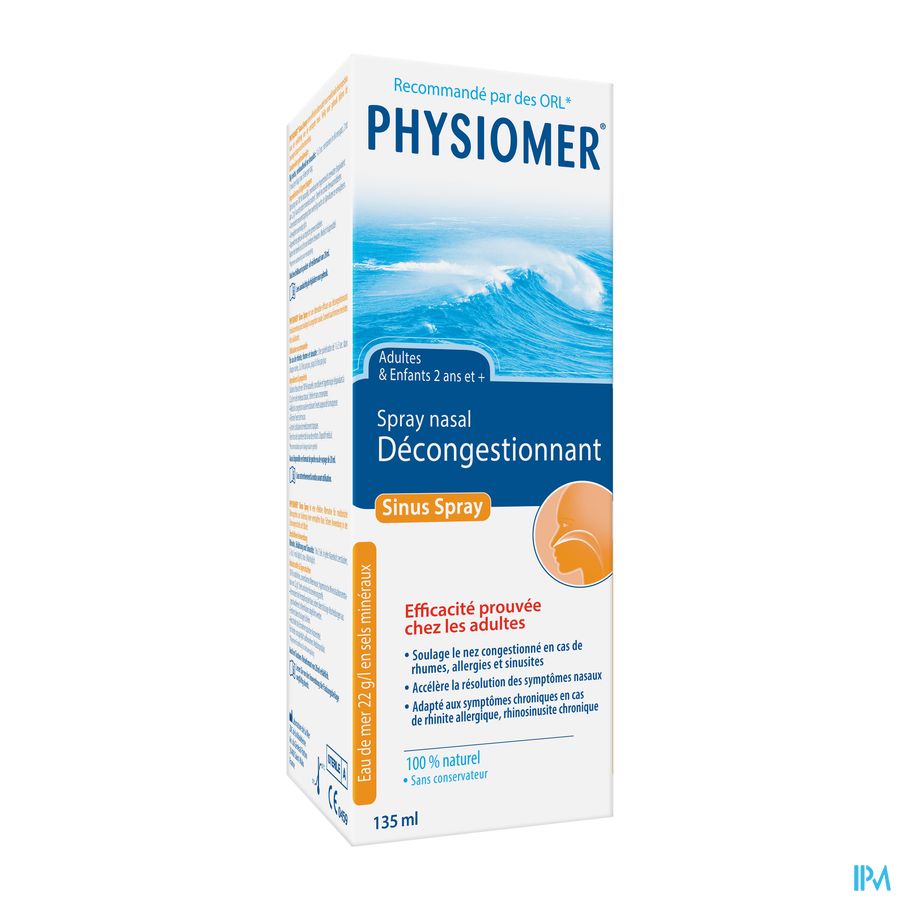 Physiomer® Sinus Spray Nasal 135ml-Nez Bouché En Cas D'Allergie,Sinusite,Rhinite