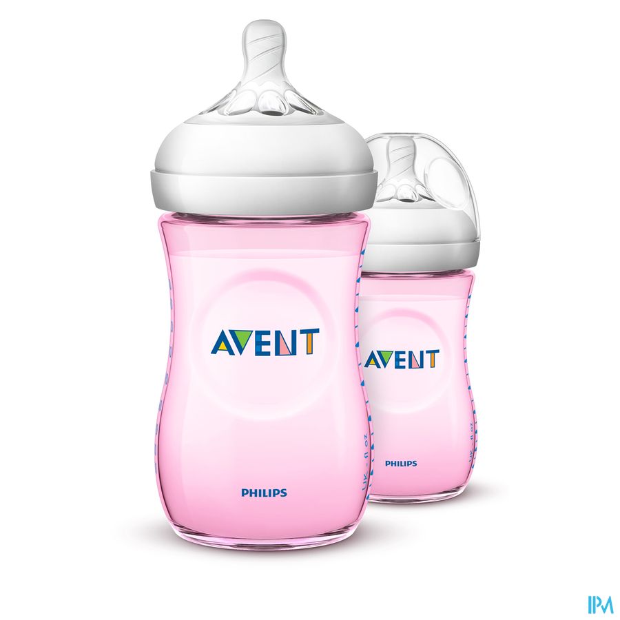 Philips Avent Natural 2.0 Biberon 260ml Rose Duo SCF034/27