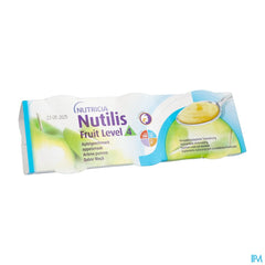 Nutilis Fruit Stage 3 Goût Pomme Alimentation médicale orale pré-épaissie Pots 3x150g