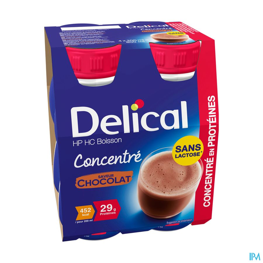 Delical Concentre Chocolat 4x200ml