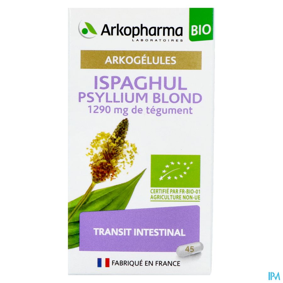 Arkogelules Ispaghul Psyllium Blond Bio Caps 45