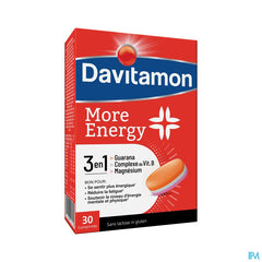 Davitamon® More Energy 3 En 1 30 Cpr.: Énergie Mentale & Physique, Contre Fatigue