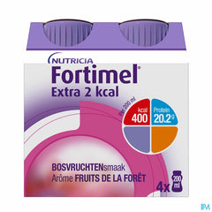 Fortimel Extra 2kcal Goût Fruits De La Forêt Bouteilles 4x200ml