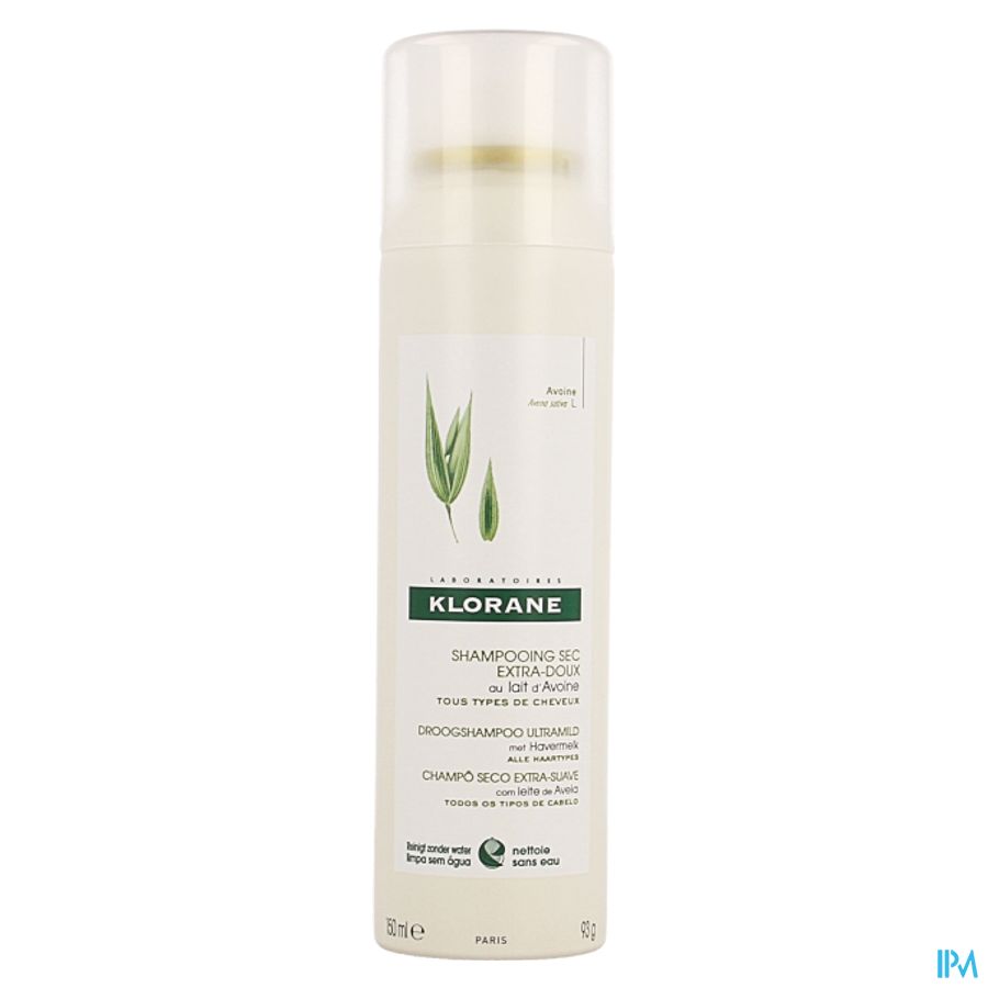 Klorane - Shampoing sec extra-doux au lait d’Avoine - L’original - Tous types de cheveux