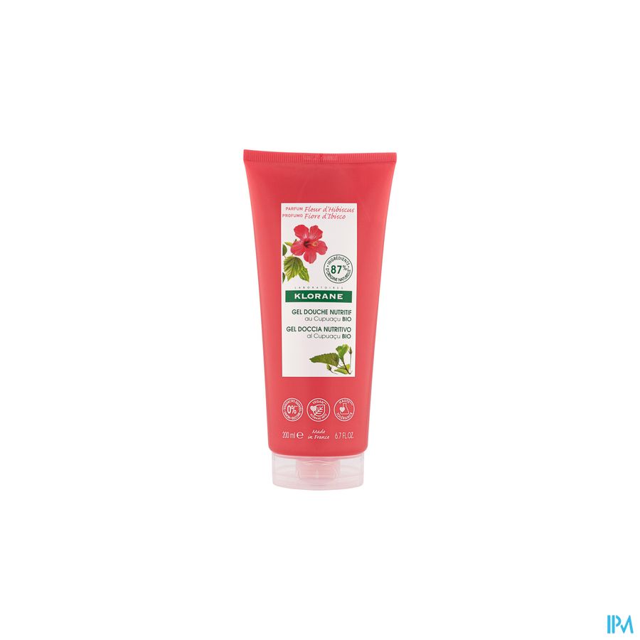 Klorane - Gel douche au beurre de Cupuaçu BIO - Fleur d’Hibiscus - Tous types de peaux