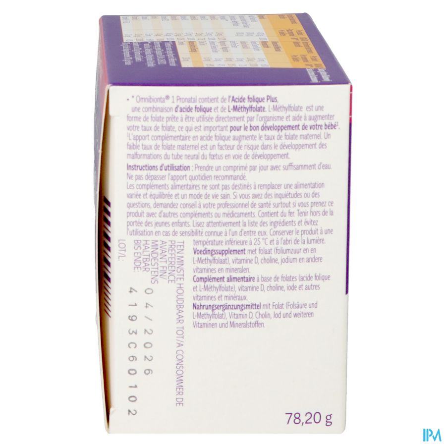 Omnibionta Pronatal 1desir Debut Gross.12sem Com84