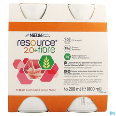 Resource 2.0 Fibre Fraise 4x200ml 12100527
