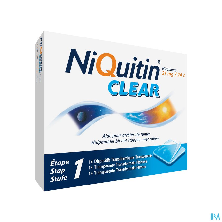 Niquitin® Clear Patch 21 Mg 14 P. – Arrêter De Fumer – 24H Sans Besoin