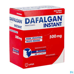 Dafalgan Instant Fruits Rouges 500mg Gran Sach 20