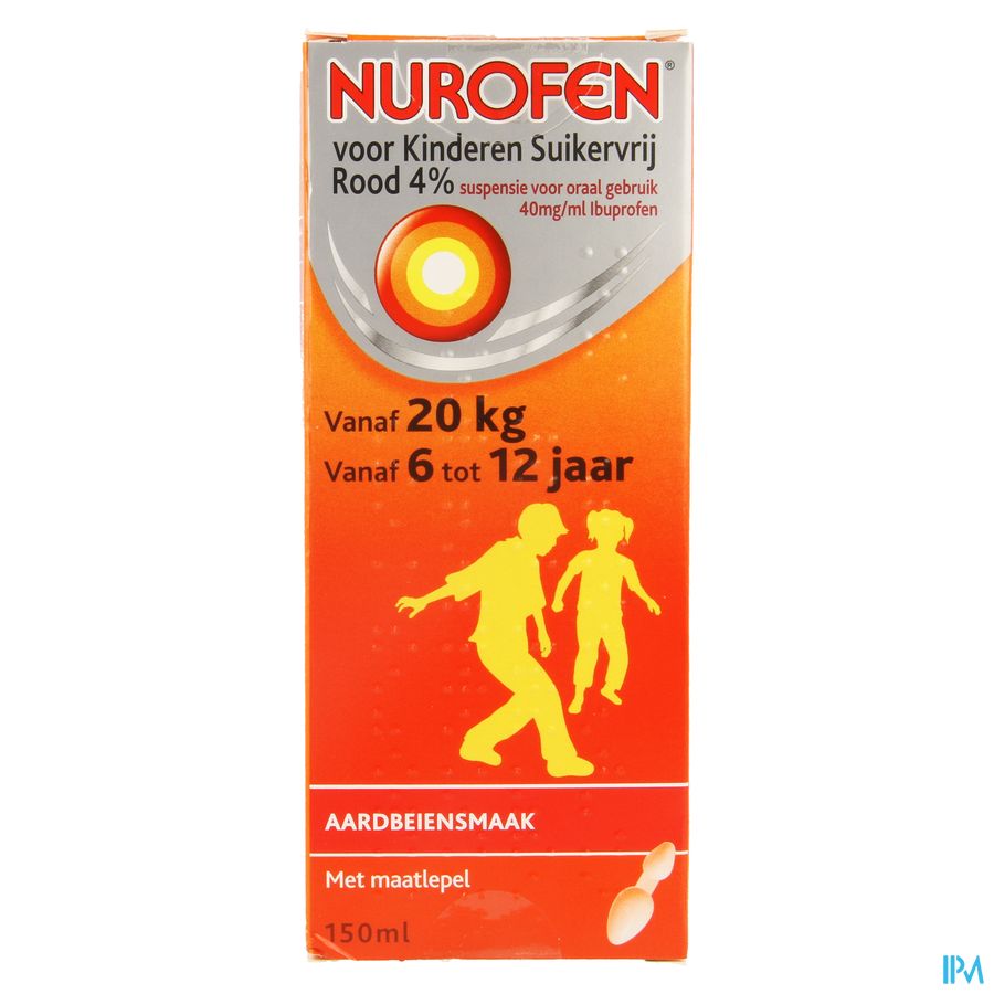 Nurofen Enfant S/sucre 4% Fraise Susp Buv 150ml