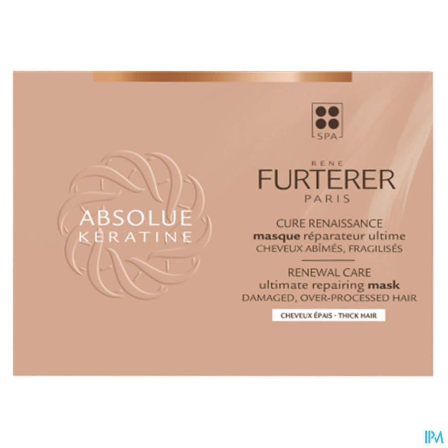 René Furterer Masque réparateur ultime - Cheveux épais - Masque à la Kératine pour cheveux abimés - ABSOLUE KERATINE