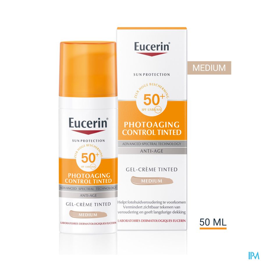 Sun Photoaging Control Tinted SPF 50+ Gel-Crème Teinté Medium Anti-Age avec pompe 50ml