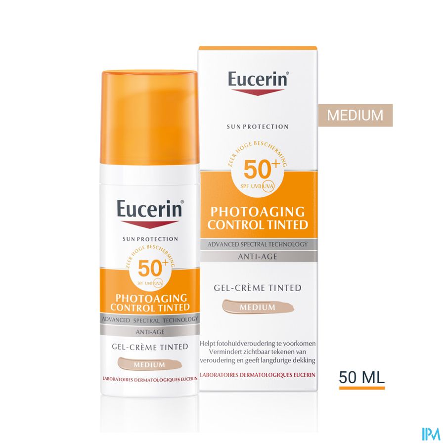 Sun Photoaging Control Tinted SPF 50+ Gel-Crème Teinté Medium Anti-Age avec pompe 50ml