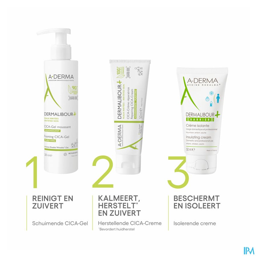 A-Derma Dermalibour+ Cica Crème Réparatrice assainissante Peau irritée cicatrices 100ml