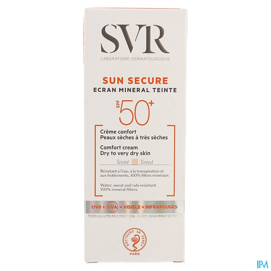 Svr Sun Secure Mineral Tein.peau Seche Spf50+ 60ml