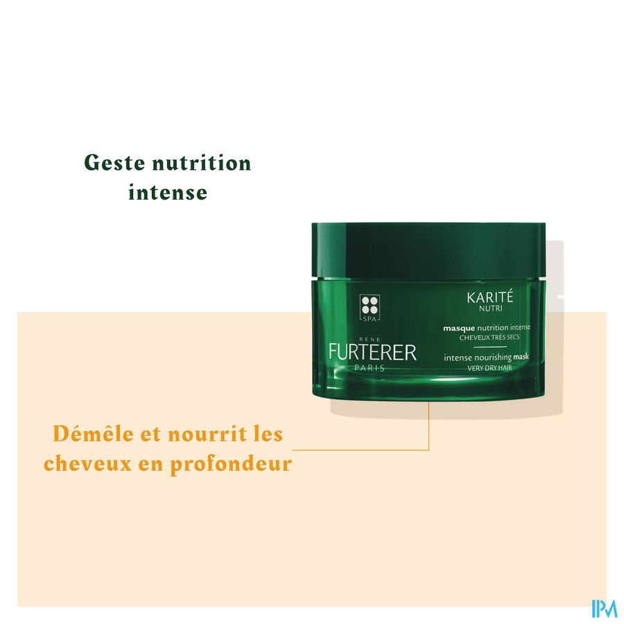 René Furterer - Masque nutrition intense - Masque nourrissant d'exception au beurre de Karité - KARITE NUTRI
