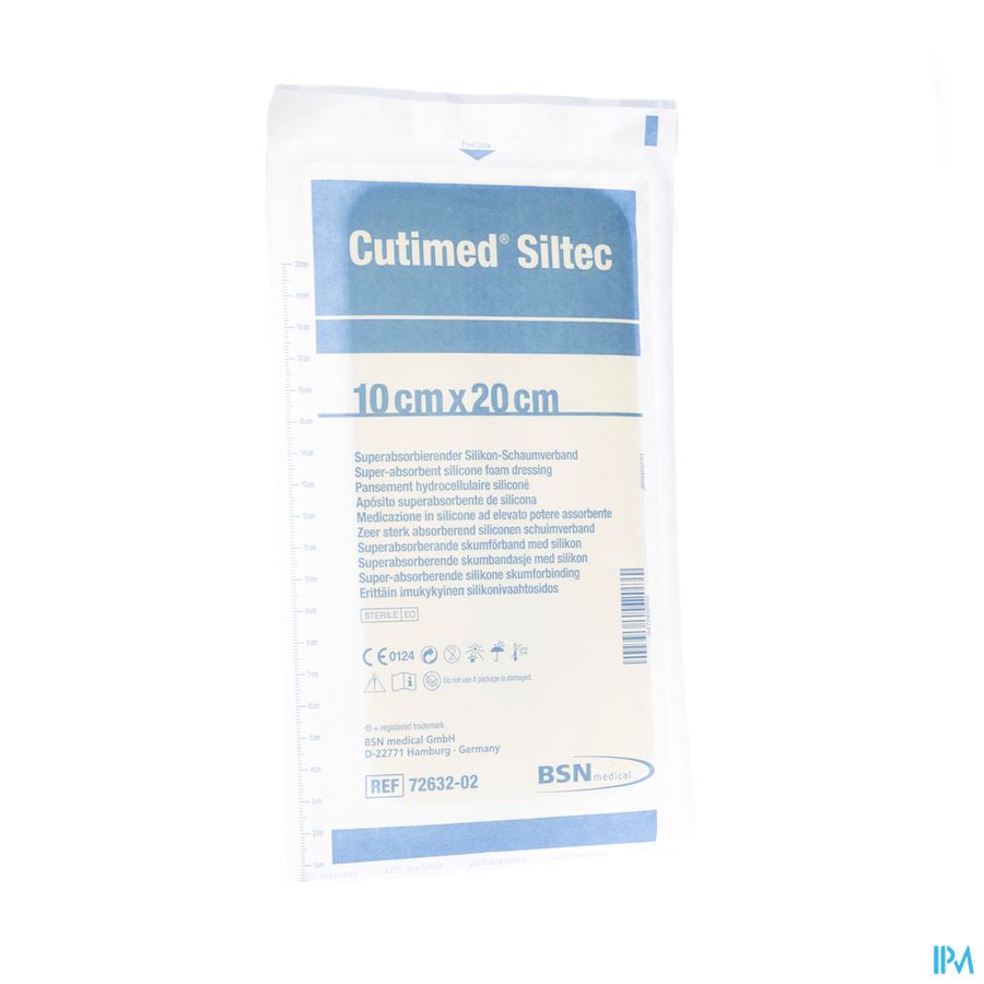Cutimed Siltec Cp Steril 10,0x20,0cm 1 7328502
