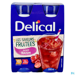 Delical Boisson Fruitee Raisins 4x200ml