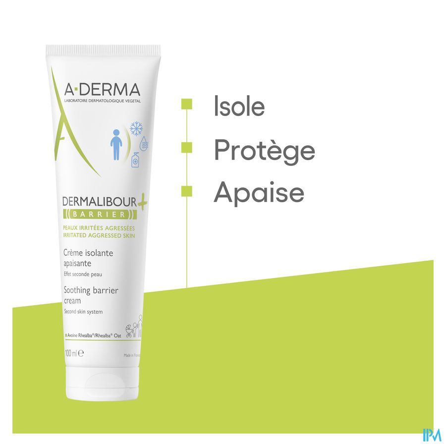 A-DERMA DERMALIBOUR+ BARRIER Crème isolante - Protège la peau des agressions et irritations